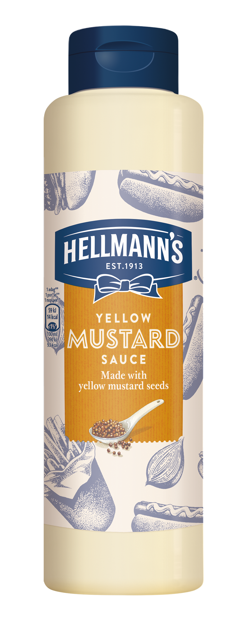 HELLMANN'S Mustár szósz 850ml -  Minőségi márkájú termék felszolgálása pozitív benyomást kelt a vendégekben.