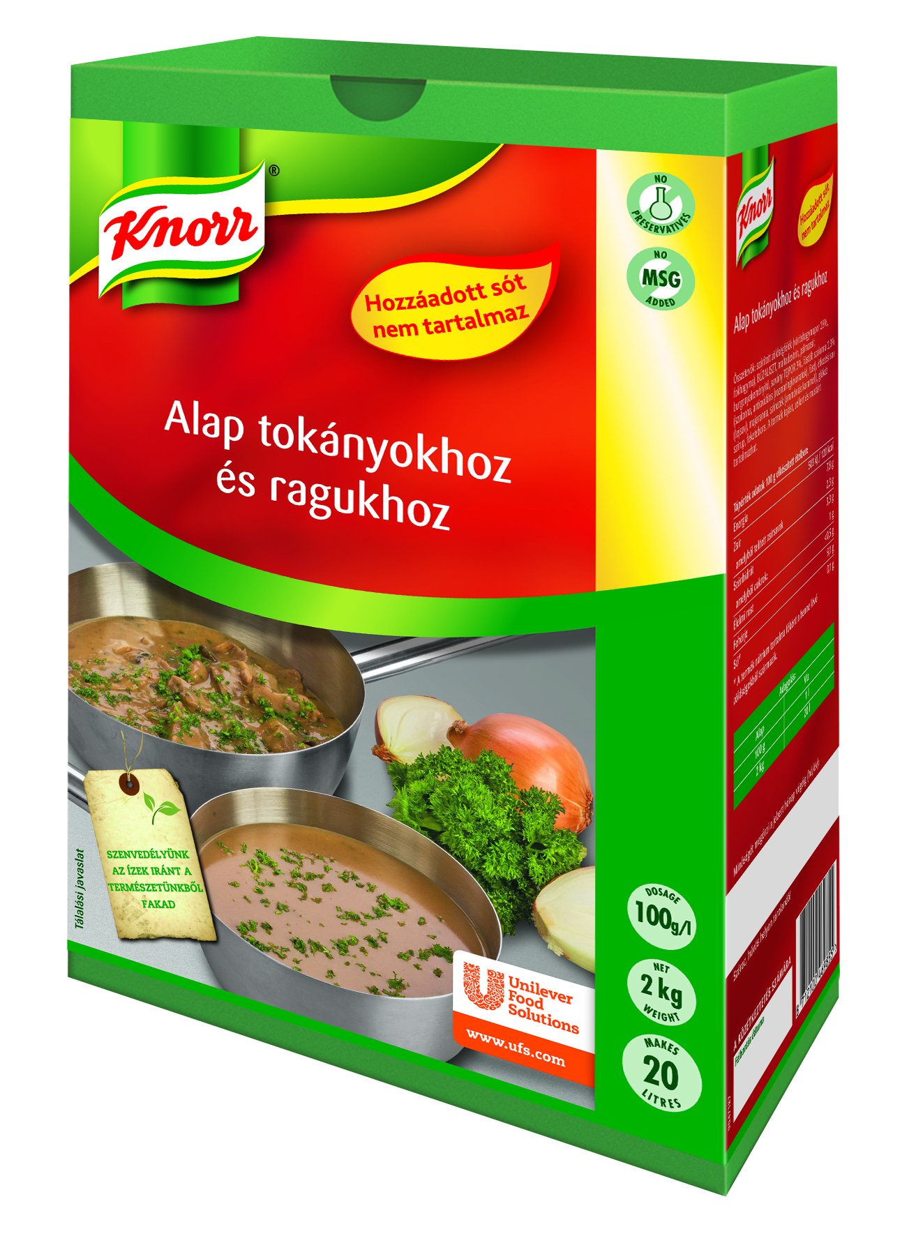 KNORR Alap tokányokhoz és ragukhoz - Hozzáadott só nélkül 2 kg - 