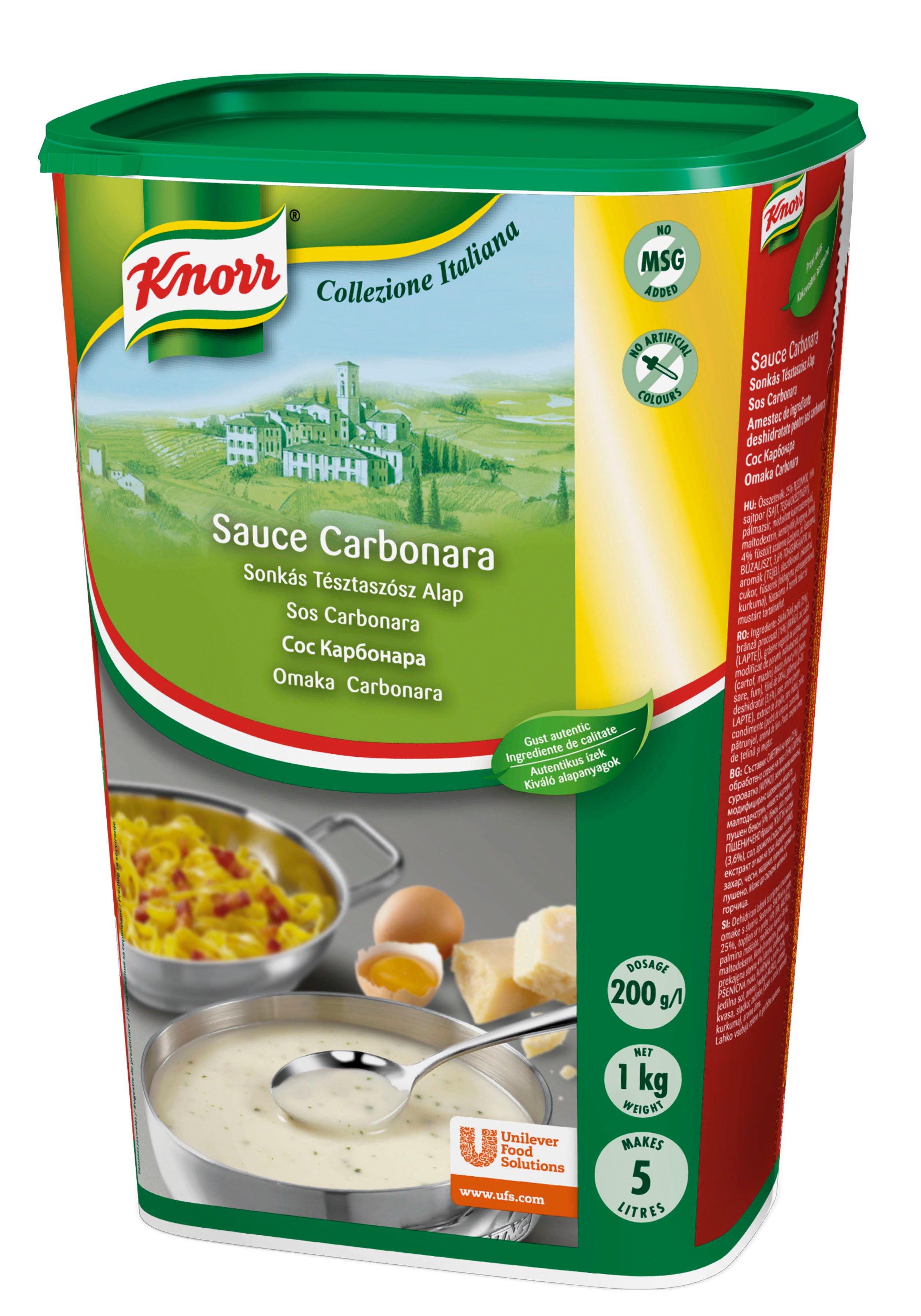 KNORR Collezione Italiana Sauce Carbonara (Sonkás tésztaszósz alap) 1kg - 