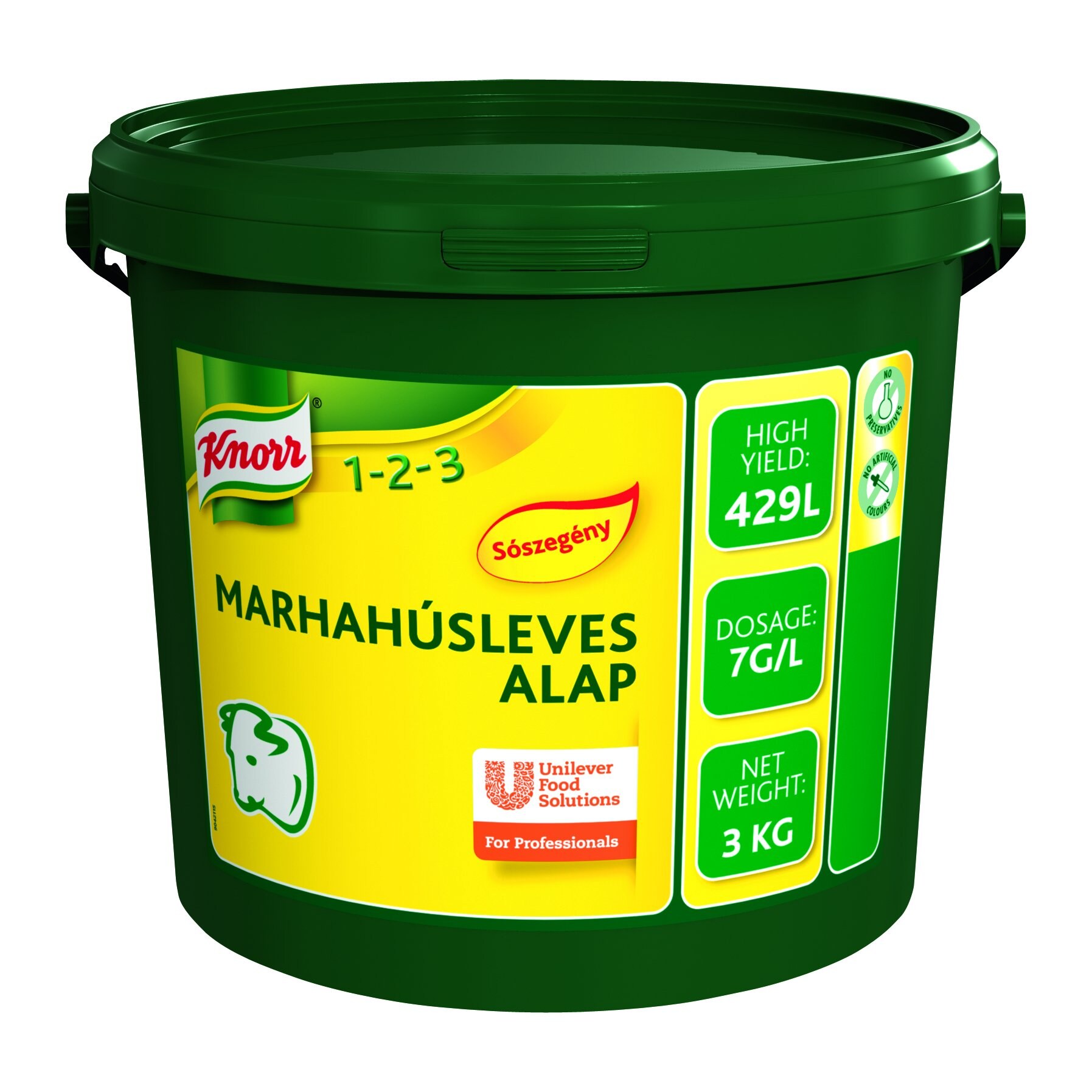 KNORR Marhahúsleves alap - Sószegény 3kg - 