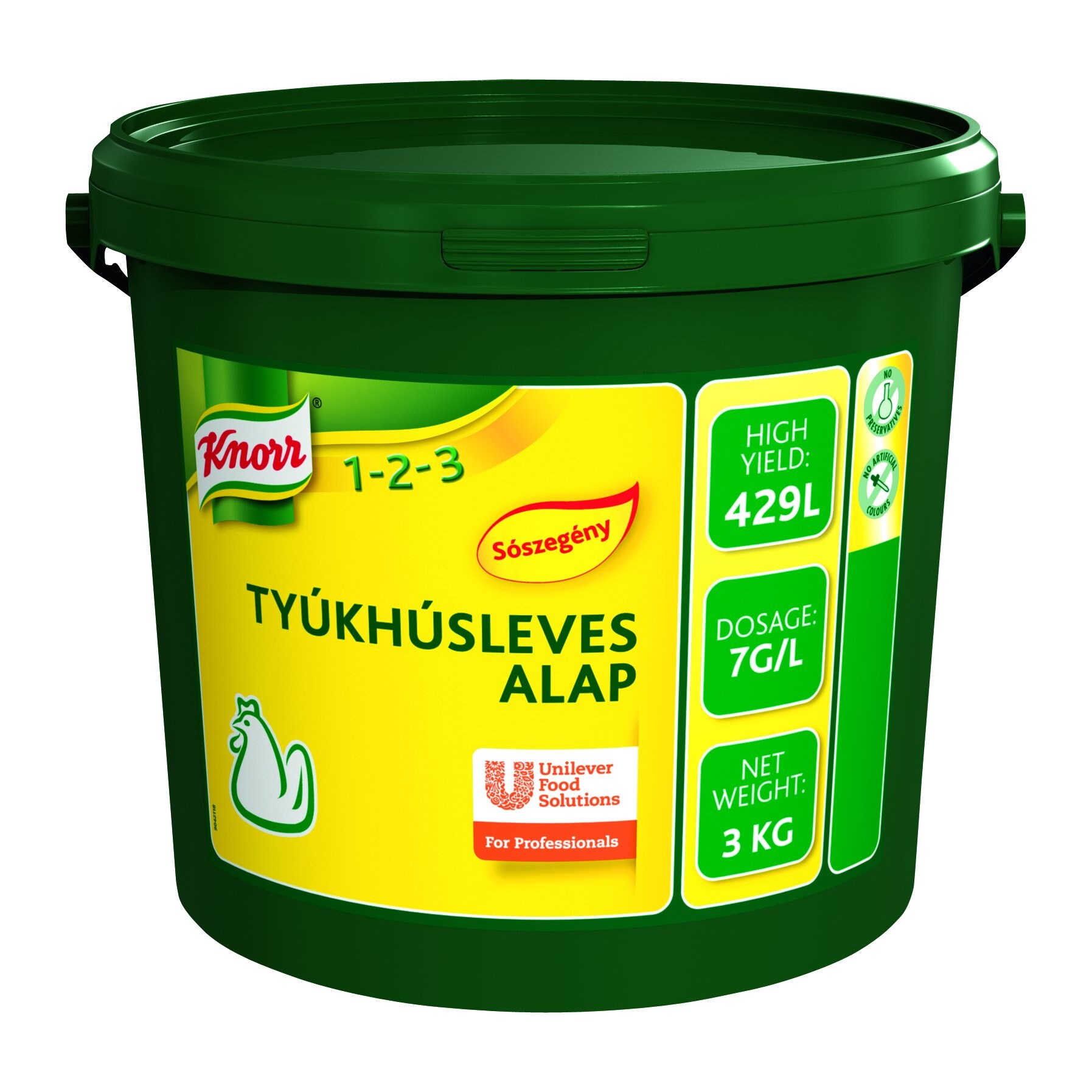 KNORR Tyúkhúsleves alap - Sószegény 3kg - 