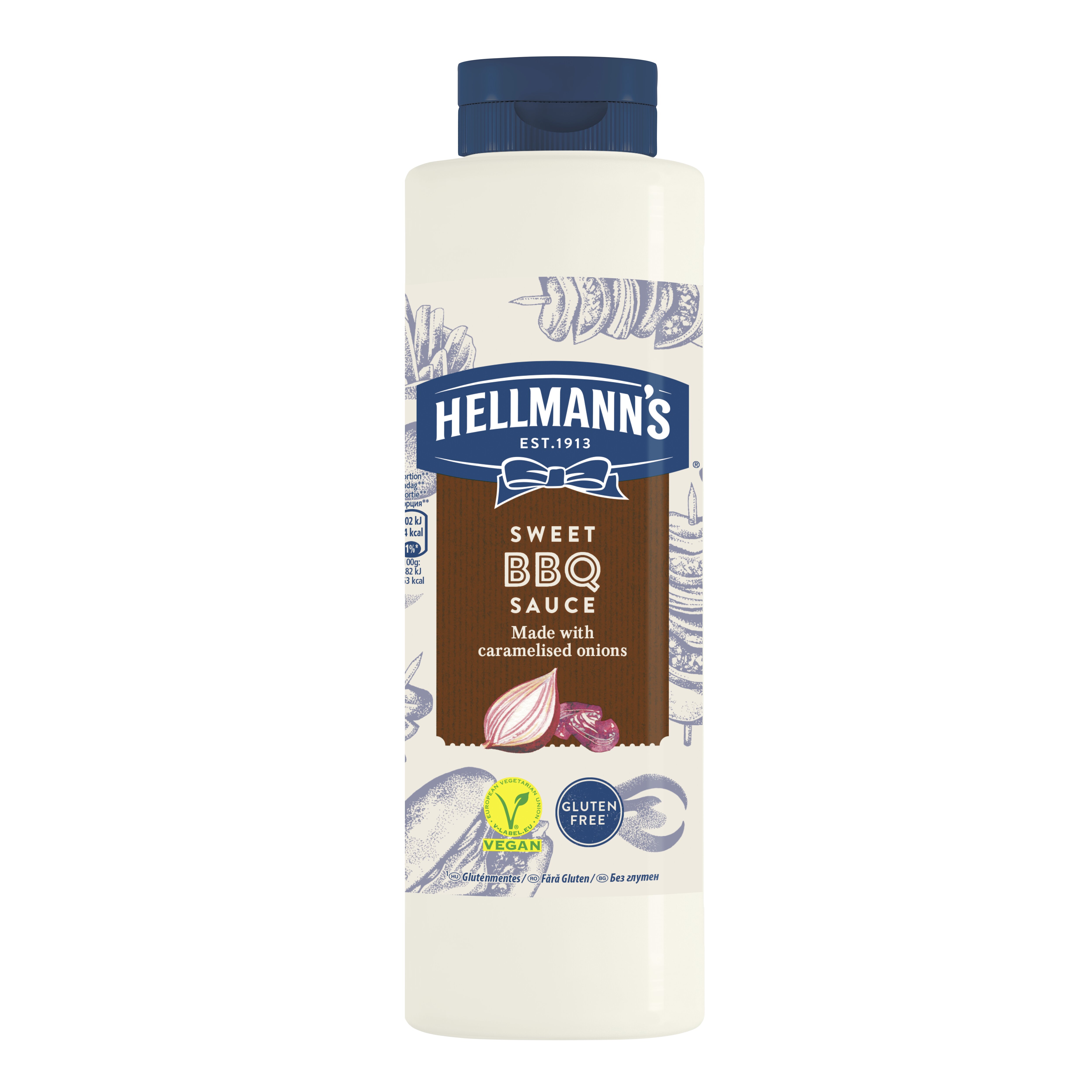 HELLMANN'S Barbecue szósz 792ml -  Minőségi márkájú termék felszolgálása pozitív benyomást kelt a vendégekben.