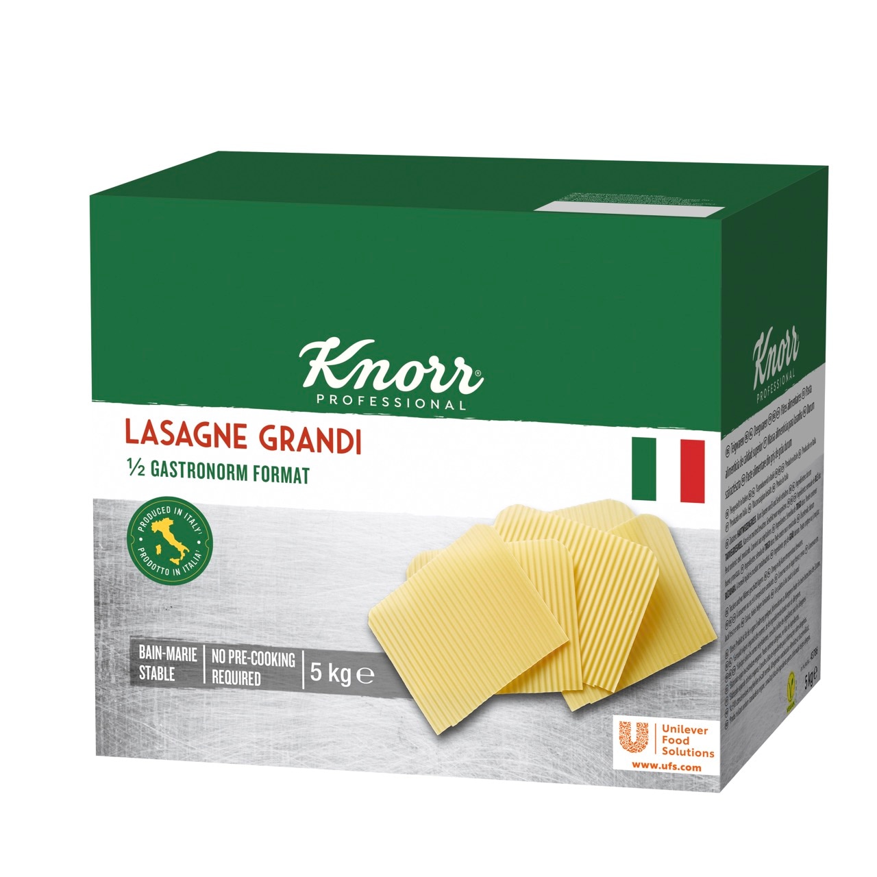 KNORR Lasagne Grandi - tojásnélküli száraz tésztalapok 5 kg