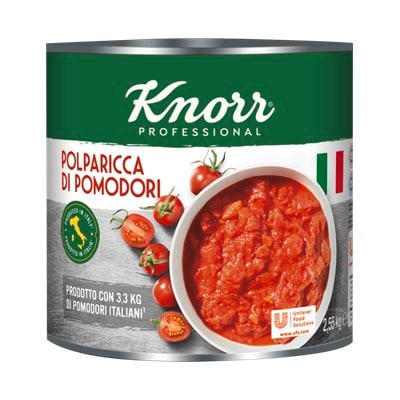 KNORR Hámozott kockázott paradicsom konzerv 2,55 kg - 