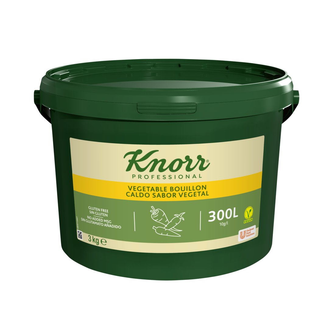 KNORR Zöldségleves alap - Allergénmentes* 3 kg - A Knorr Professional allergén*- és adalékanyag mentes bouillonok minden igényt kielégítenek.