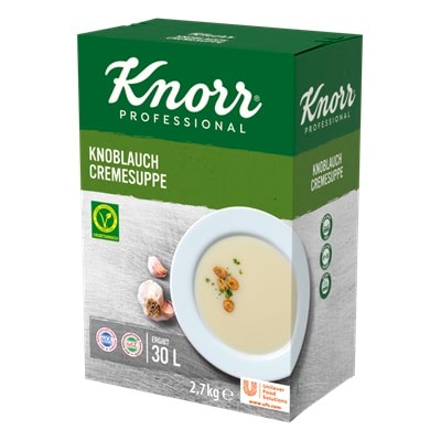 KNORR Fokhagymakrémleves 2,7kg - Nagyszerű ízvilágú fokhagymakrémleves.