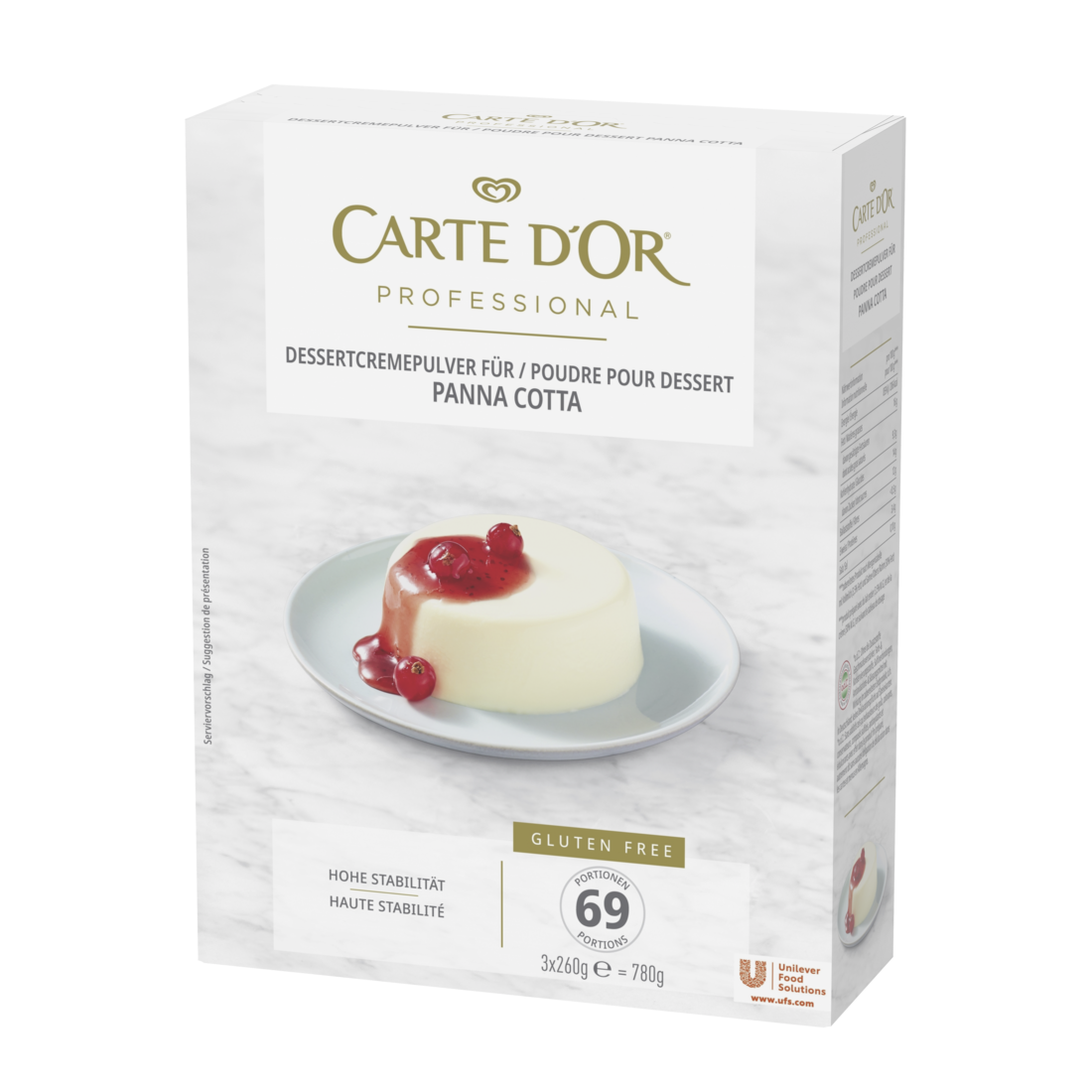 Carte d'Or Professional Pannacotta 0,78 kg - A vendégek nagyra értékelik, ha kedvenc desszertjeiket kreatív módon tálalják számukra.