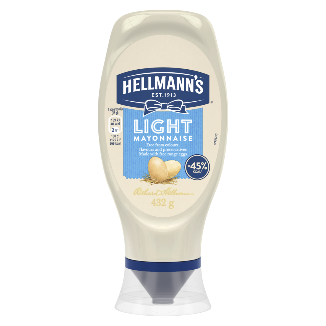 Hellmann's Light Majonéz szósz 430ml - Minőségi márkájú termék felszolgálása pozitív benyomást kelt a vendégekben.