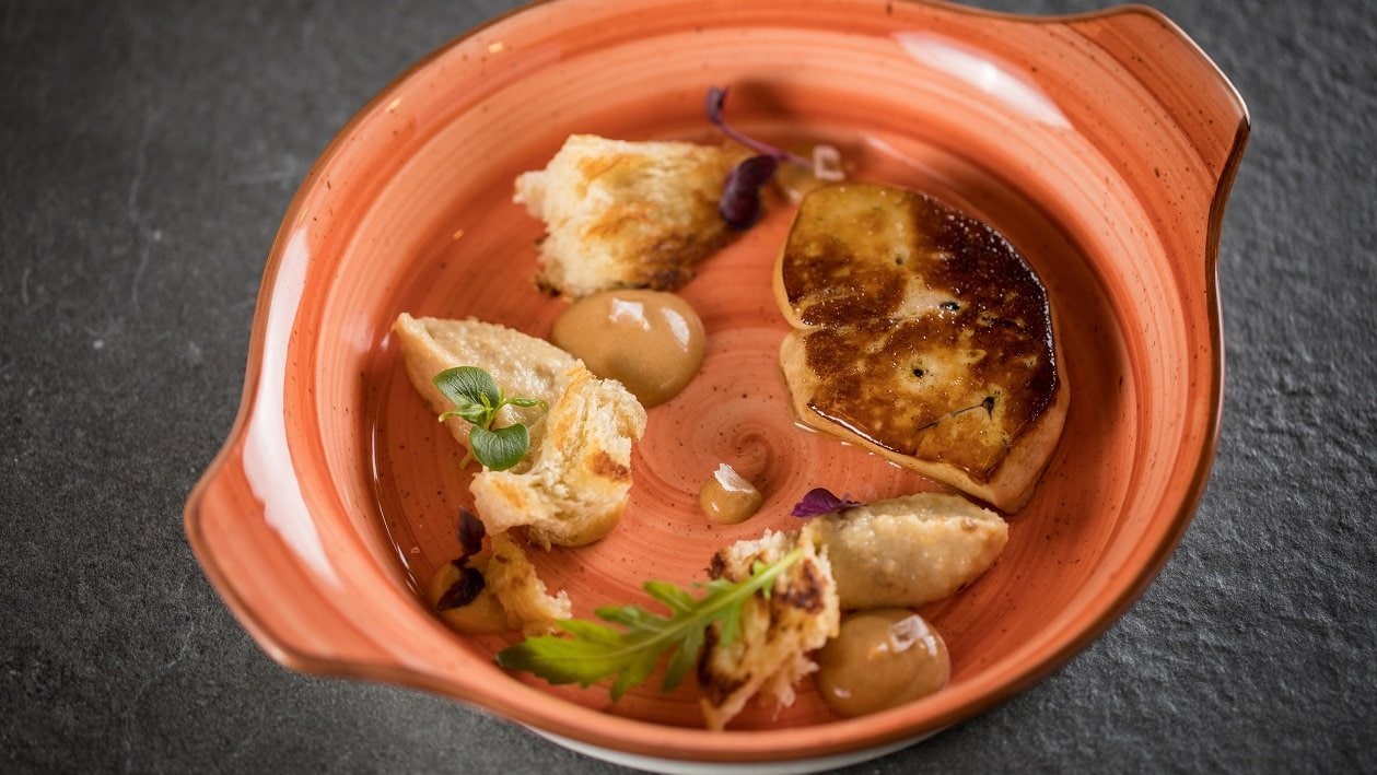 Kacsamáj, fenyőmeg sóskaramell és tépett kalács – - Recept Kacsamáj, fenyőmeg sóskaramell és tépett kalács – - Recept