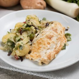 Majonézzel sült hal zöldséges burgonyával (7-10 éves korcsoport)