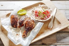 Sült csirkecomb grapefruitos reteksalátával