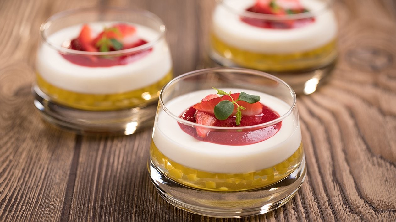 Kókuszos pannacotta mangó zselén – - Recept