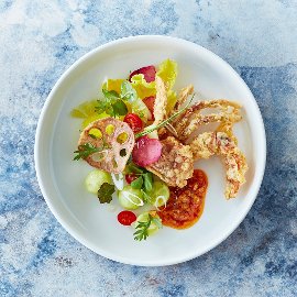 Puha páncélú pirított rák