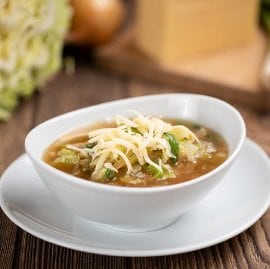 Hagymás kelkáposztaleves (felnőtt)