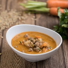 Csirkemájas lencseleves (7-10 éves korcsoport)