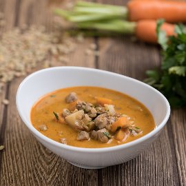 Csirkemájas lencseleves (felnőtt)