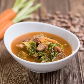 Kelkáposztás-húsos bableves (7-10 éves korcsoport)