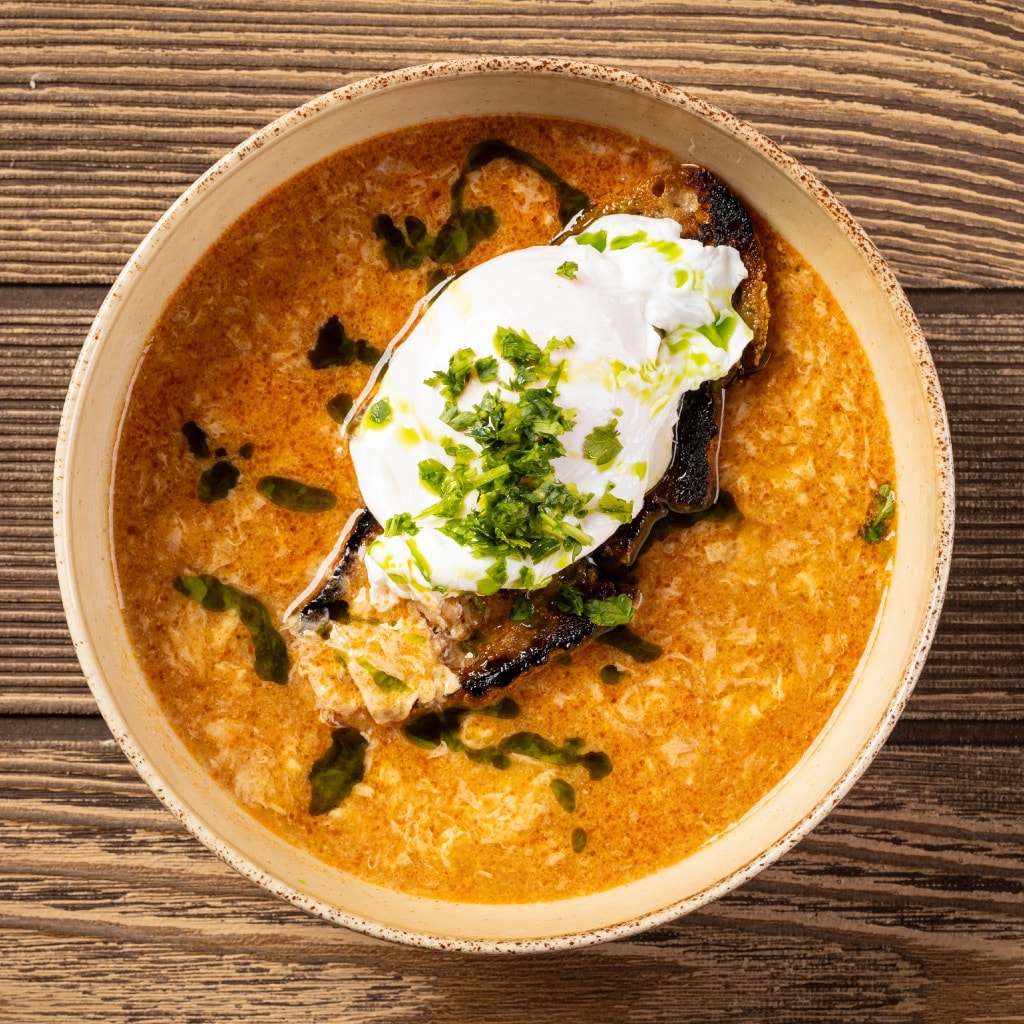 Savanyú tojásleves, bevert tojással Savanyú tojásleves, bevert tojással